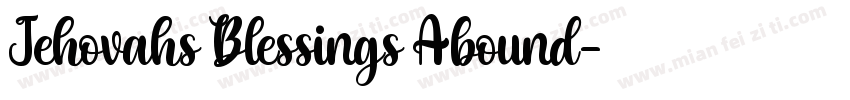 Jehovahs Blessings Abound字体转换